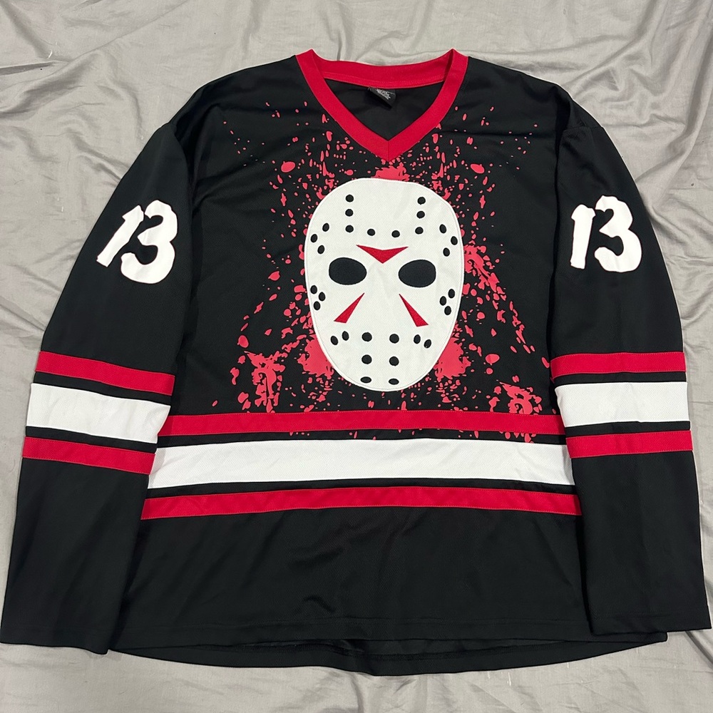 Jason Voorhees Jersey #13 Friday The 13th Hockey Jersey 2XL